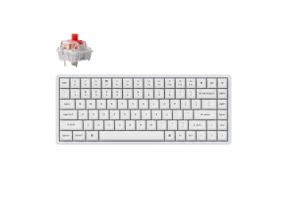 Геймърска механична клавиатура Keychron K2 Pro White QMK/VIA Hot-Swappable K Pro Red Switch, RGB Backlight Plastic Frame