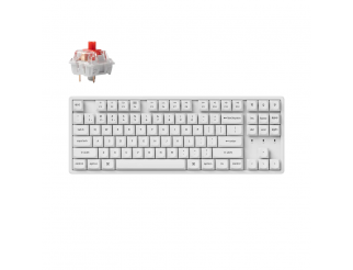 Геймърска механична клавиатура Keychron K8 Pro White QMK/VIA TKL K Pro(Hot Swappable) Red Switch RGB Backlight Alluminium Frame