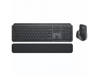 Kомплект клавиатура с мишка Logitech MX Keys S Combo, Подложка за китка, Черен