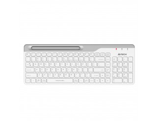 Безжична клавиатура A4tech Fstyler FBK25, Bluetooth, 2.4G, Стойка за телефон, Кирилизирана, Бял