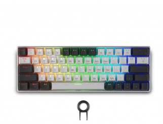 Геймърска безжична клавиатура Spartan Gear Pegasus 2 RGB White/Grey