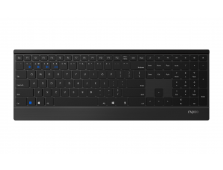 Безжична клавиатура RAPOO E9500M, Multi mode, Bluetooth 3.0/4.0, 2.4Ghz, Черена