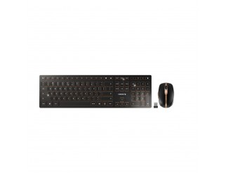 Kомплект клавиатура с мишка CHERRY DW 9000 SLIM, Безжичен, Черен/Бронз