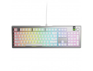 Геймърска механична клавиатура Glorious GMMK 3 Pro 100% Silver - Fox Linear Switches