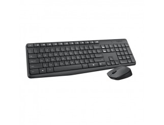 Kомплект безжични клавиатура с мишка Logitech MK235, Тъмносив
