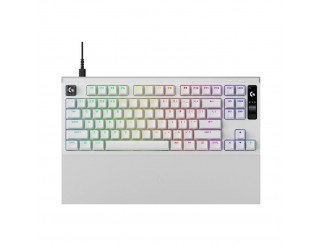Геймърска механична клавиатура Logitech G Pro X2 RAPID TKL, Magnetic Analog Linear Switch - Бял