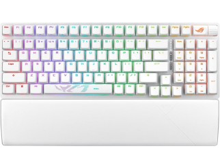 Геймърска безжична Клавиатура ASUS ROG Strix Scope II 96 - Moonlight White