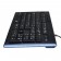 Мултимедийна клавиатура HAMA Anzano, светещ  страничен ефект в синьо, USB, с кабел, черен