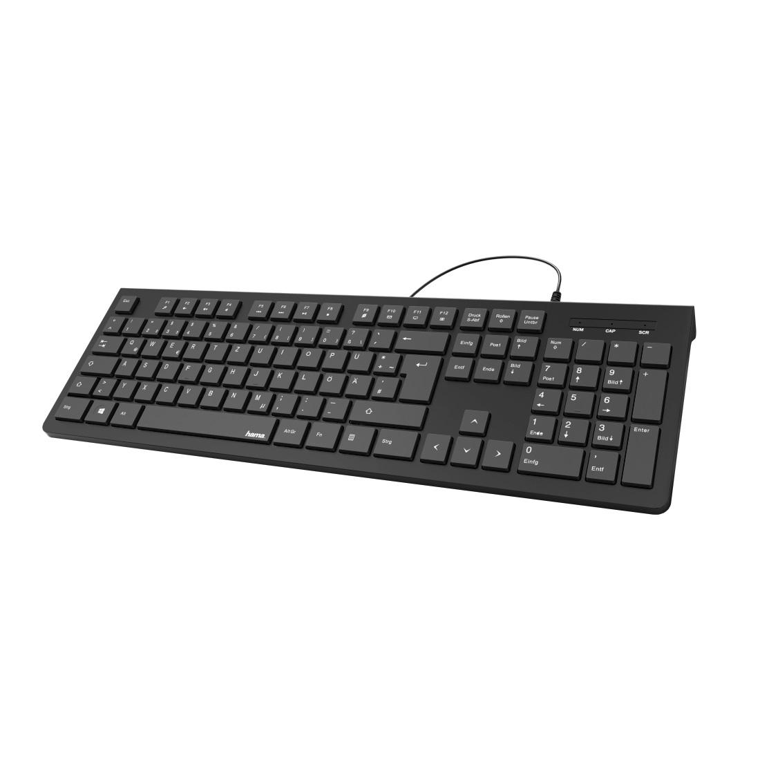 Клавиатура HAMA KC-200, с кабел, USB, Черна Най-добри цени от Keyboard.bg