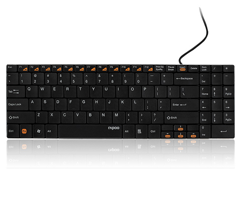 Клавиатура RAPOO N7200 Жичнa ултра тънка черна USB - keyboard.bg